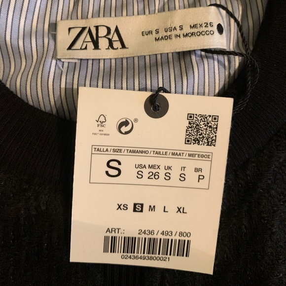 NWT Zara Size Small Combination Hi-Lo Mini Dress - Picture 10 of 11